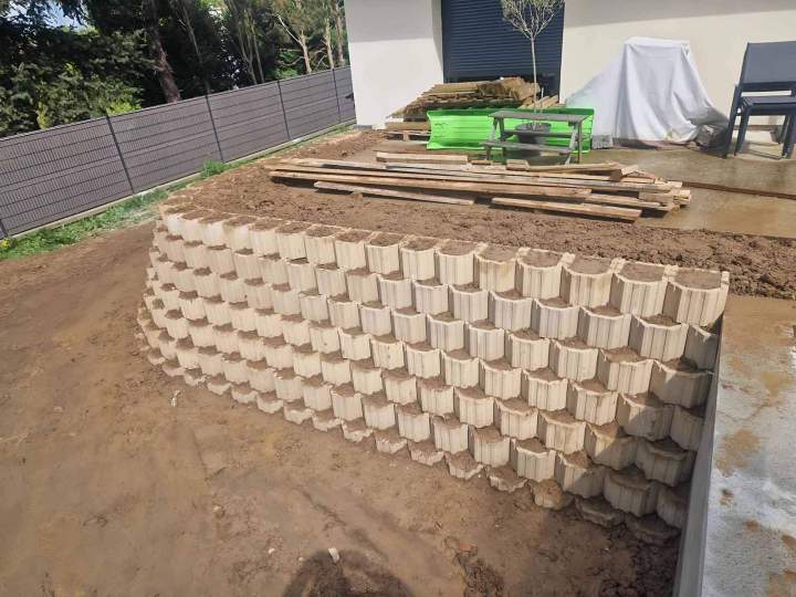 Travaux de mur de soutènement à Rouen